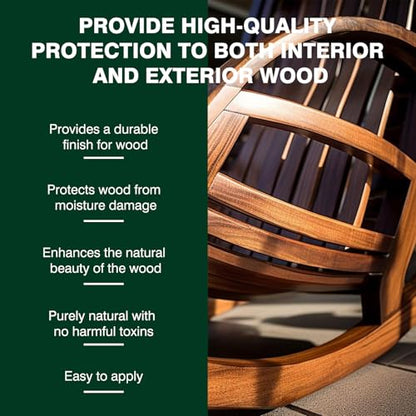 Pure Linseed Oil Wood - Linseed Oil for Wood Finishing - 5.3 oz - color: Light Yellow