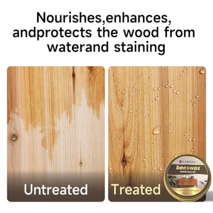 Non-Toxic Wood Wax for Furniture，Clear Protective Finish, 7 Oz