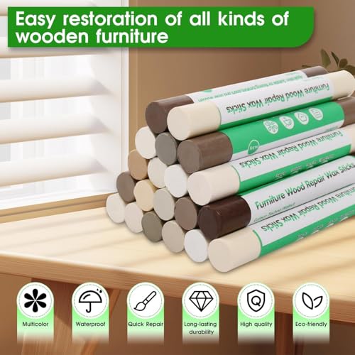 Furniture Markers Touch Up, 20 Colors Wood Filler Sticks- Wood Veneer Series - color: Wood Veneer Series