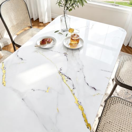 Calacatta White Gold Marble Contact Paper for Countertops Cabinets - size: 15.8" x 80"
