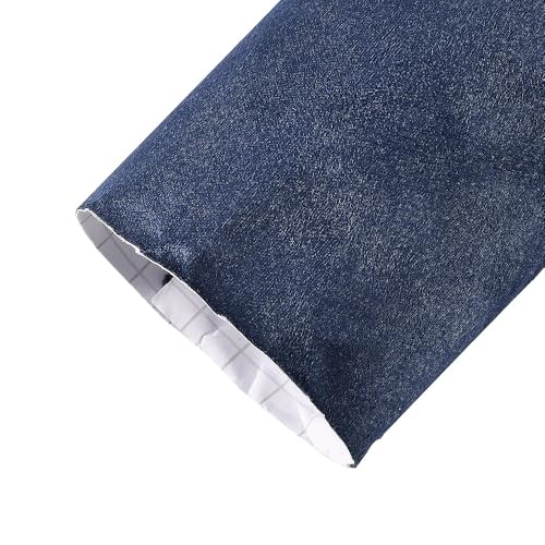 Suede Fabric Car Vinyl Wrap Sticker Sheet, 12"x60", DarkBlue - color: Dark blue, size: 12" x 60"