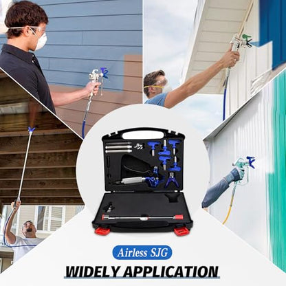 18Pcs 3600PSI Airless Spray Gun Kit, 25Ft Hose, 5 Tips