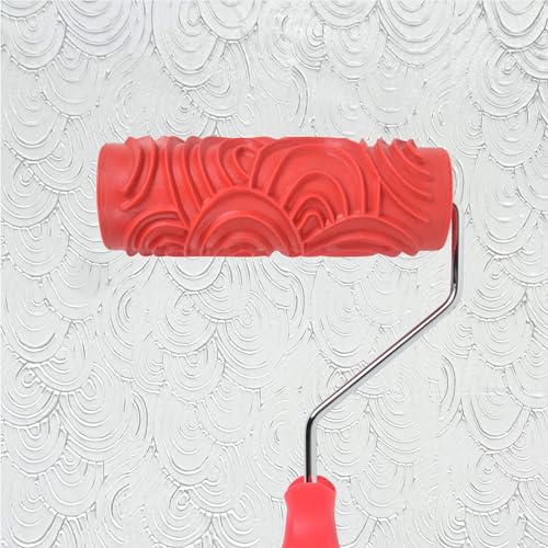 Hanroy 8'' Patterned Paint Roller Decorative Drywall Embossed Paint Roller - color: 2014T