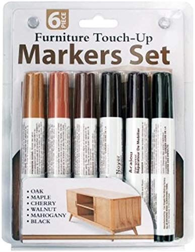 FingerLakes 6 Pc Furniture Touch Up Marker Pen Wood Scratch Repair Filler Remover Fix