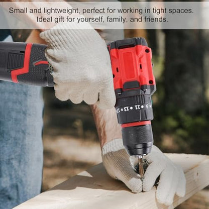 Cordless Drill and Impact Driver Set for Furniture Assembly(US Plug 110V)