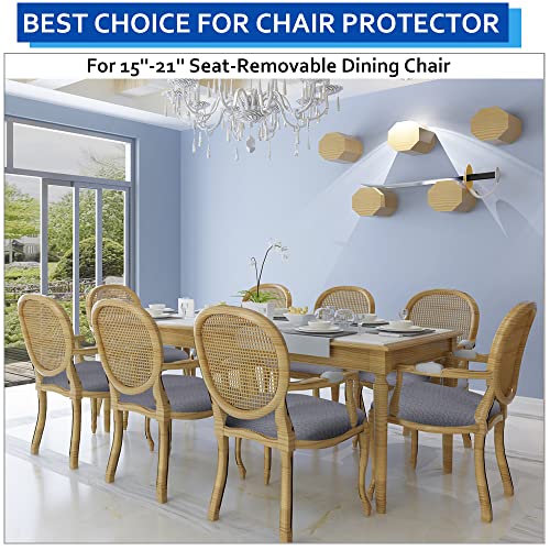 BUYUE Dining Room Chair Seat Covers Set of 4, TPU not Mixed, Friendly Jacquard Fabric Stretch Washable Slipcover for Kitchen Seat Cushions, Grey-4PCS (Pack of 4) - color: Grey, size: 4pcs (Pack of 4)