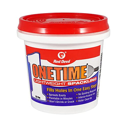 Liquid Nails LN903 10oz Heavy Duty Construction Adhesive and Red Devil 0542 1/2 Pint Lightweight Spackling Repair Kit