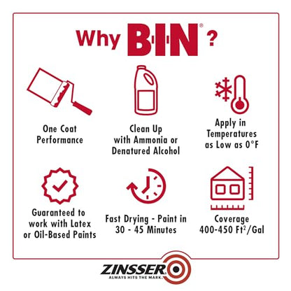 Zinsser Bulls Eye Shellac Finish & Sealer, White, 1 Gallon - size: 128 Fl Oz (Pack of 1)