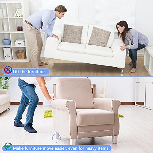 24 Pack Screw on Chair Gliders (1 Inch Diameter), PTFE (Teflon) Furniture Leg Slides, Chair Glides for Hardwood Floor, Carpet, 1'' Floor Protector, Furniture Leg Moving Pads(25mm)