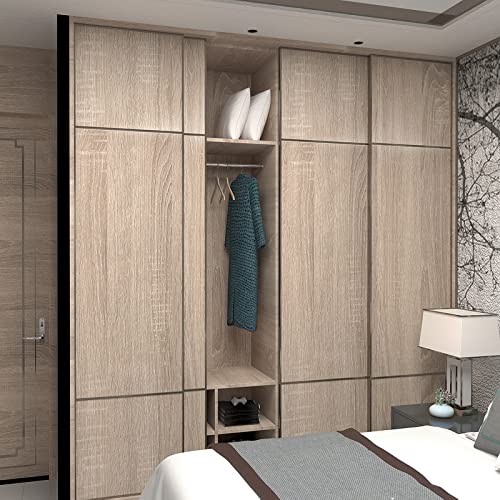 Boobest Large Size Wood Contact Paper 48"x354" Light Oak Wood Wallpaper - color: Gray, size: 48" x 354.3"