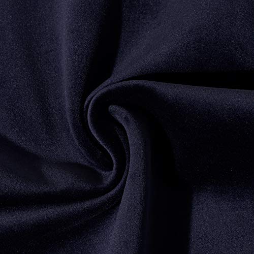55 Inch Wide Solid Heavy Upholstery Soft Velvet Fabric Color Dark Navy Blue by The Yard - color: Dark Navy
