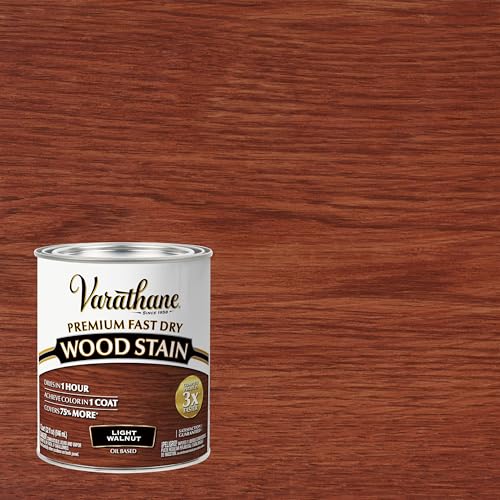 Varathane Premium Fast Dry Light Walnut Wood Stain - color: Light Walnut, size: 1 Quart (Pack of 1)