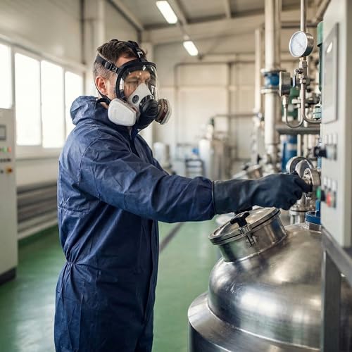 Reusable Full Face Respirator Mask for Chemicals,Spray Painting,Sanding,Epoxy Resin,Industrial,Paint,Grinding work.