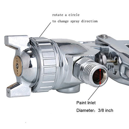 Ouya R77P Paint Sprayer Pressure Feed Large Area Painting Spray Gun Nozzle Size 2.0mm - size: Nozzle Size 2.0mm