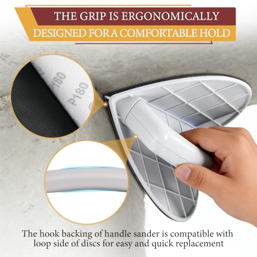 Drywall Corner Sander, Sanding Tool with 12 PCS Hook and Loop Sanding Discs - style: Drywall Corner Sander
