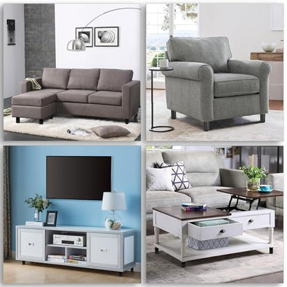 OwnMy 8PCS 6 Inch Stainless Steel Furniture Legs Adjustable Desk Sofa Legs - size: 6 Inch