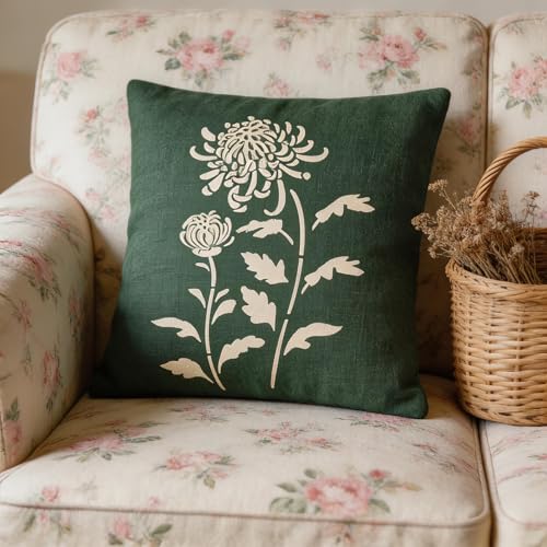 TIAMECH A4 Reusable Chrysanthemum Stencil for Painting - style: Two Daisy Tree