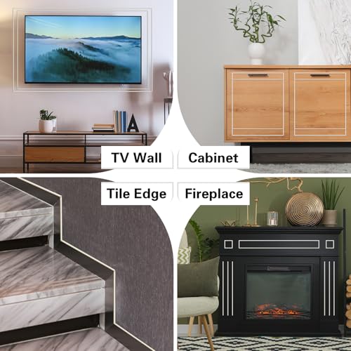 26.2 Ft Peel and Stick Wall Molding Trim, Flexible PVC Trim - color: White (Paintable), size: 26.2 Ft