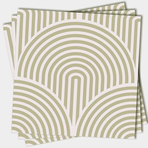 7.78"x7.87"- Abstract Aesthetic Matte Wall Tile Sticker Transfer Peel and Stick, Self-Adhesive Vinyl Backsplsh Tile Decals for Kitchen Bathroom-20PCS - color: Sage Green, size: 7.87"×7.87"-20 pcs