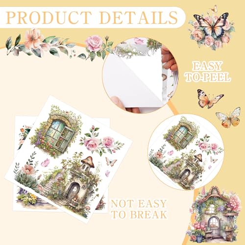 16 Pcs Garden Flower Rub-On Transfers for Furniture & Crafts - style: Flower Garden