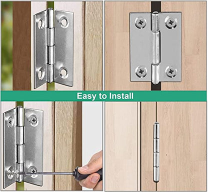 Biaungdo 3 Inch Butt Hinge, Stainless Steel Small Hinges, Pack of 10 - size: 3 Inch