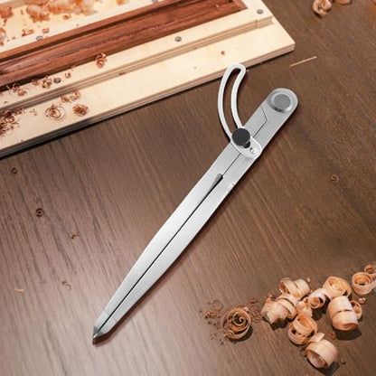 6 inch Metal Compass Scribe, Alloy Professional Woodworking Compass with Wing - size: 6 inch without pencil holder