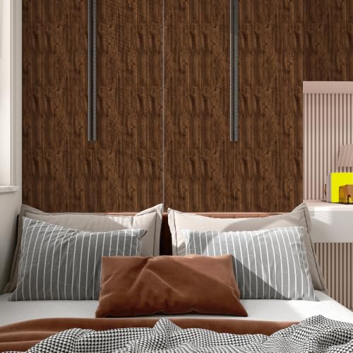 Wood Grain Contact Paper 15.7" x 236" Peel and Stick Wallpaper Brown - color: Brown, size: 15.7" x 236"