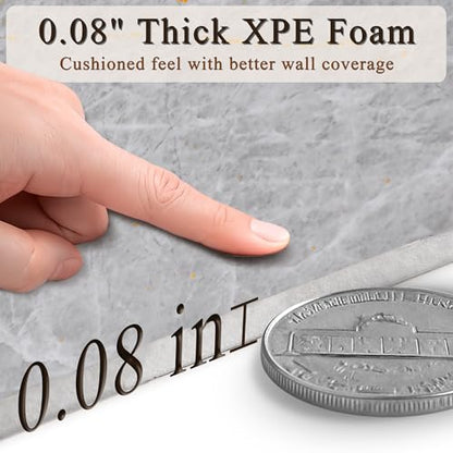 Grey Mist Marble Peel and Stick Wallpaper, 47.2 x 394 in - color: Grey Mist Marble, size: 47.2" x 394"