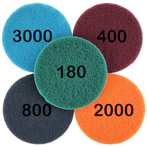 Scrubber Scouring Pads, 4.76-Inch Hook and Loop Conditioning Discs, 10 Pack