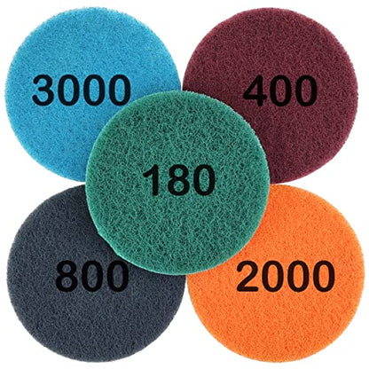 Scrubber Scouring Pads, 4.76-Inch Hook and Loop Conditioning Discs, 10 Pack