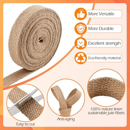 YaeCCC Upholstery Webbing for Chair, Jute Webbing, Strap (1" x 10 Yd) - size: 1" x 10 Yd