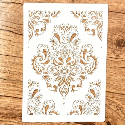 TIAMECH A4 Reusable Vintage Palace Totem Stencil for Painting - style: Totem
