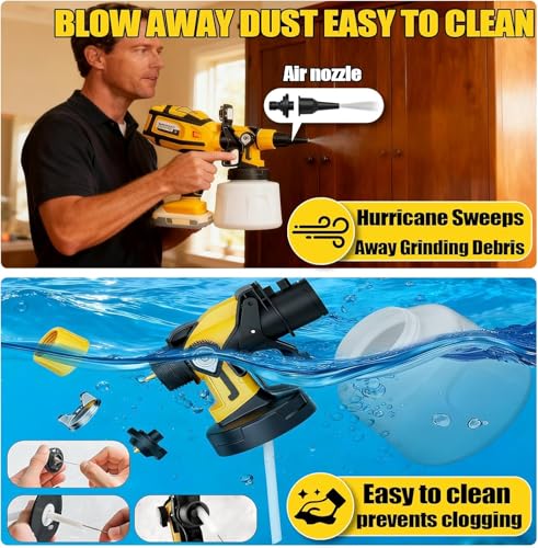 Cordless Paint Sprayer Compatible with DEWALT 20V MAX Battery (No Battery)