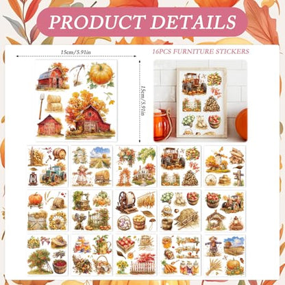 Rub on Transfers for Furniture DIY Crafts Autumn Farm - color: Autumn Farm