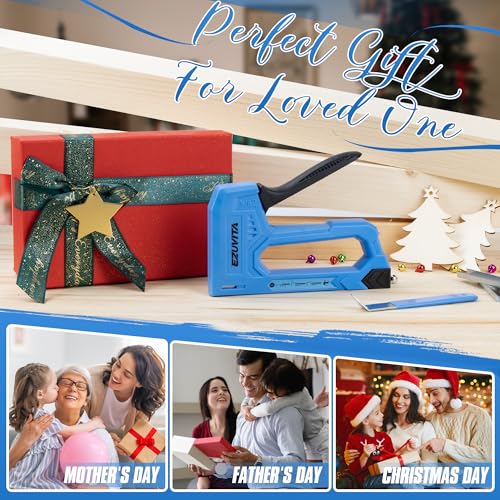 Light Duty Staple Gun for Wood, Blue Upholstery Staple Gun Kit - color: Blue