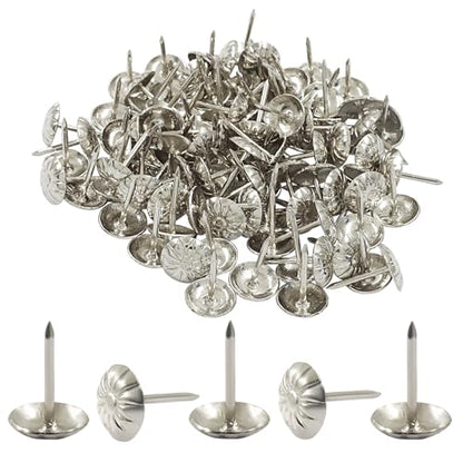 7/16 inch Upholstery Tacks, Silver, 100-Piece - color: Silver