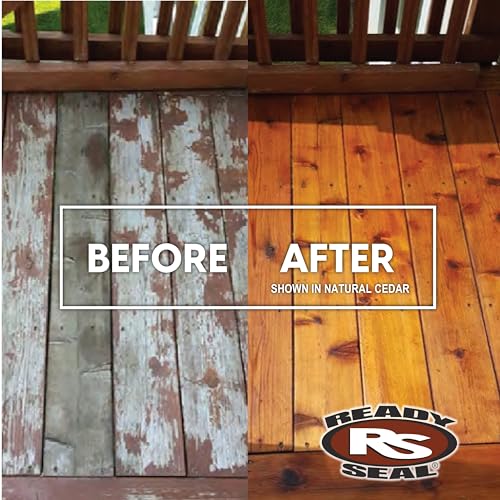Ready Seal 112 Stain and Sealer, Natural Cedar, 1 gal, Can - color: Natural Cedar, size: 1 Gallon
