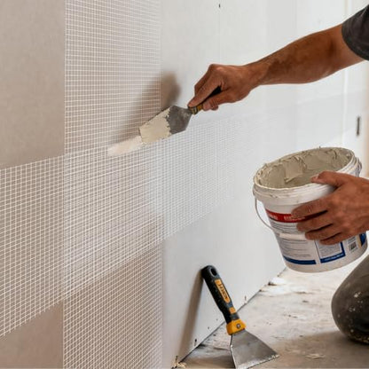 QILIMA Self-Adhesive Fiberglass Drywall Joint Tape Mesh for Wall Patch, 6 Inch by 75 Feet White - size: 6Inch x 75 Feet