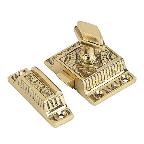 Brass Cabinet Latch, Ideal for Cabinet Closet Kitchen Doors, Antique Cabinet Diamond Latch Polished Lacquer Finish