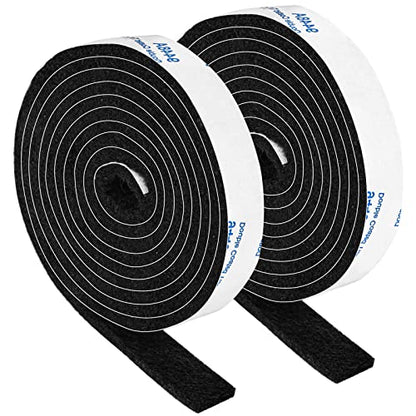 Felt Strips with Adhesive Backing, Felt Tape with Adhesive Backing, Felt Furniture Strips 2 Pack Roll 1/2x 60 Inches Black, Felt Strips for Furniture - size: 2 Rolls 1/2x60 inch