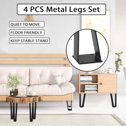 NXN-HOME 8 inch Metal Bench Legs Triangle-Shape Furniture Legs, Solid Steel Table Legs Metal Couch Legs Metal Legs for Sofa Couch Dresser Coffee Table (Set of 4) - size: 8 INCHES
