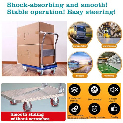 4 inch Casters Load 2400lbs -Includes 2 Sets of Adaptive Screws -Lockable Bearing Plate Heavy Duty Caster with Brakes, 360-degree Swivel for Furniture and Workbench Cart, Set of 4 - size: 4 inch Red