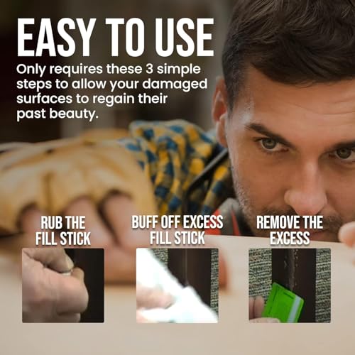 Trade Secret White Wood Filler Fill Stick, Furniture Touch Up Marker - color: White