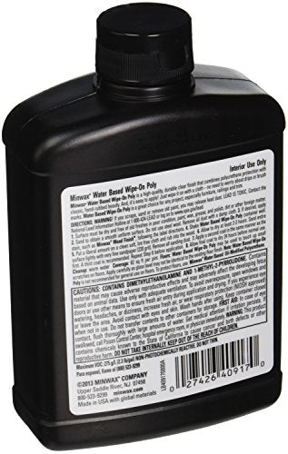 Minwax Water-Based Wipe-On Polyurethane, Satin, 1 Pint