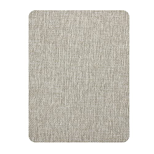 KING MOUNTAIN Coarse Linen Repair Patches, Self-Adhesive Linen Fabric Patches, 8X11 inch Extra Size, Multi Color, Can be Used for Linen Sofa Repair (8" x 11",Cream-Gray 1.0) - color: Cream-Gray 1.0, size: 8" Wx 11"L