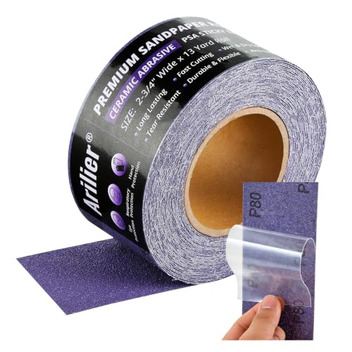 80 Grit Purple Film Ceramic PSA Longboard Sandpaper Roll, 13 Yards - size: 80 Grit