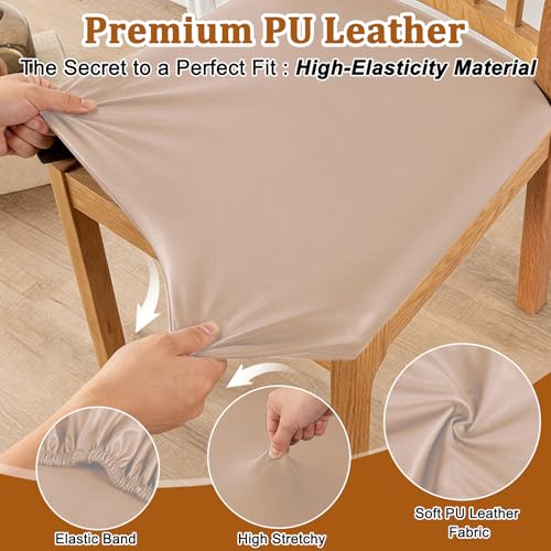 Dioxide Chair Covers,Seat Covers for Dining Room Chairs,Light Camel,Set 2 - color: Model B - Light Camel, size: set of 2