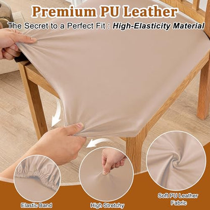 Dioxide Chair Covers,Seat Covers for Dining Room Chairs,Light Camel,Set 2 - color: Model B - Light Camel, size: set of 2