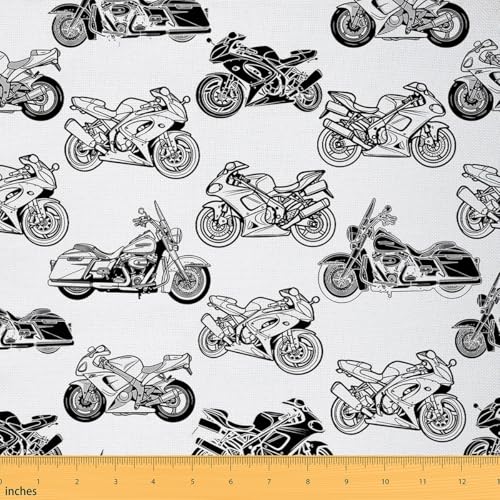 Upholstery Motorcycle Fabric By The Yard Decorative Soft - color: Multi 37, size: 1 Yard