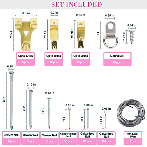 315Pcs Picture Hanging Tool Kit and 33Pcs Pink Staple Gun Tool Set with 3 in 1 Upholstery Staple Gun for Wood Heavy Duty and 900 Staples